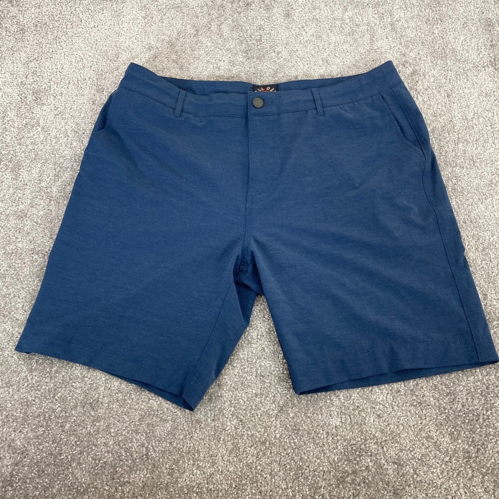 Faherty All Day Shorts Mens 36 x 9 Inch Inseam Hybrid Chino Stretch Navy Blue